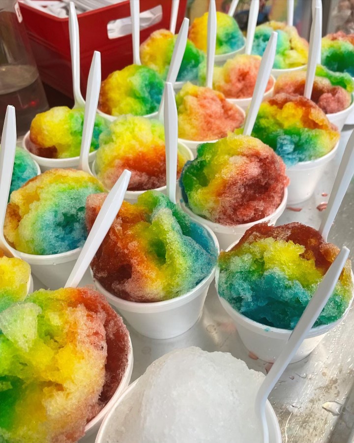 Multiple Rainbow Shaved Ice